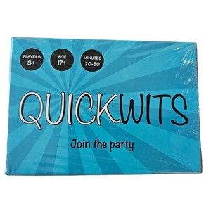 QuickWits NEW SEALED Card Game Night Adult Party Quick Wits 3-8 Players